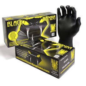 Black Mamba Black Nitrile Disposable Glove (100pcs) - Black