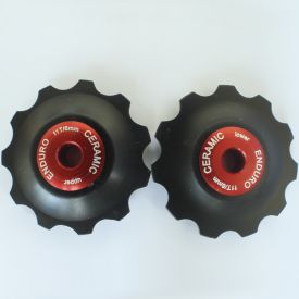 Jockey Wheel set Ceramic Hybrid - SRAM X0 - 11 Speed - Red