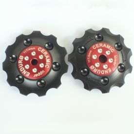 Jockey wheel set Zero Ceramic - SRAM - 9 or 10 Speed - Red