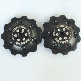 Jockey wheel set Zero Ceramic - Shimano - 9 or 10 Speed - Black