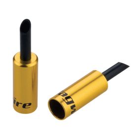 End caps Lined - 5mm Brake - alloy (50pcs) - Gold