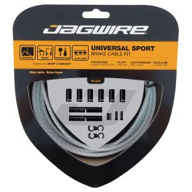 Universal Sport Brake Kit - Braided White