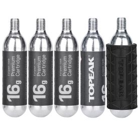 CO2 Cartridge 16g Threated (5 pieces w/ 1 cover)